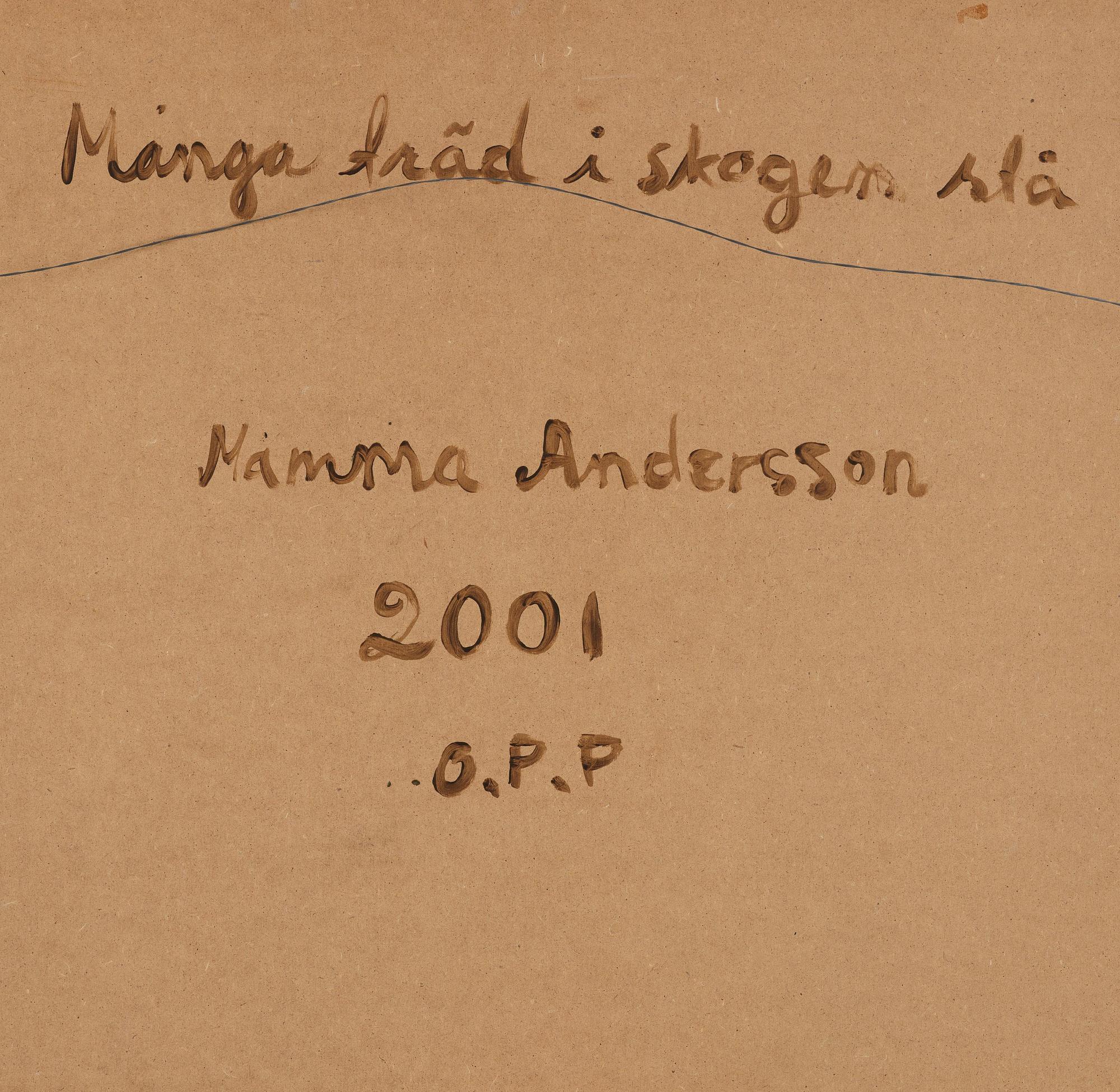 Mamma Andersson, "Många träd i skogen stå".