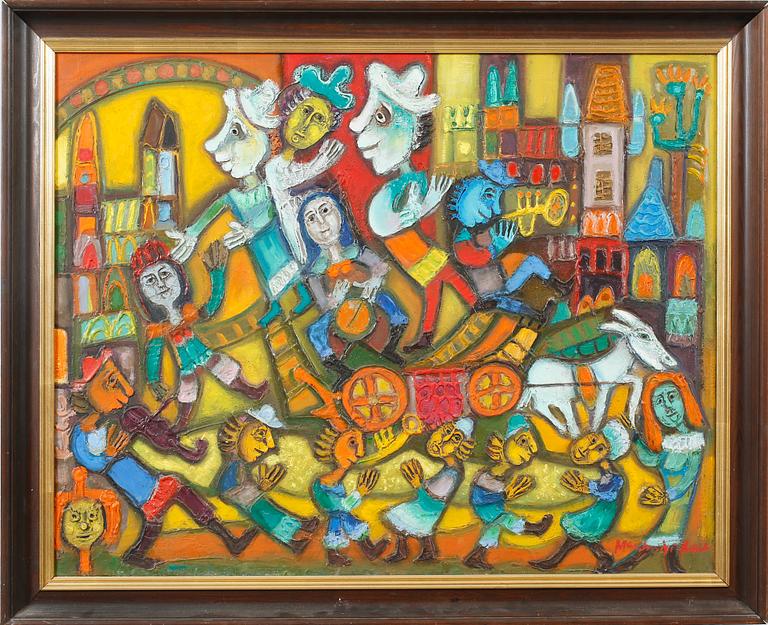 LOUIS MARCHAND DES RAUX, oil on canvas, signed.