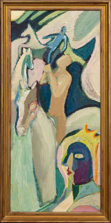 Gunnar Jonn, an unsigned oil on board.