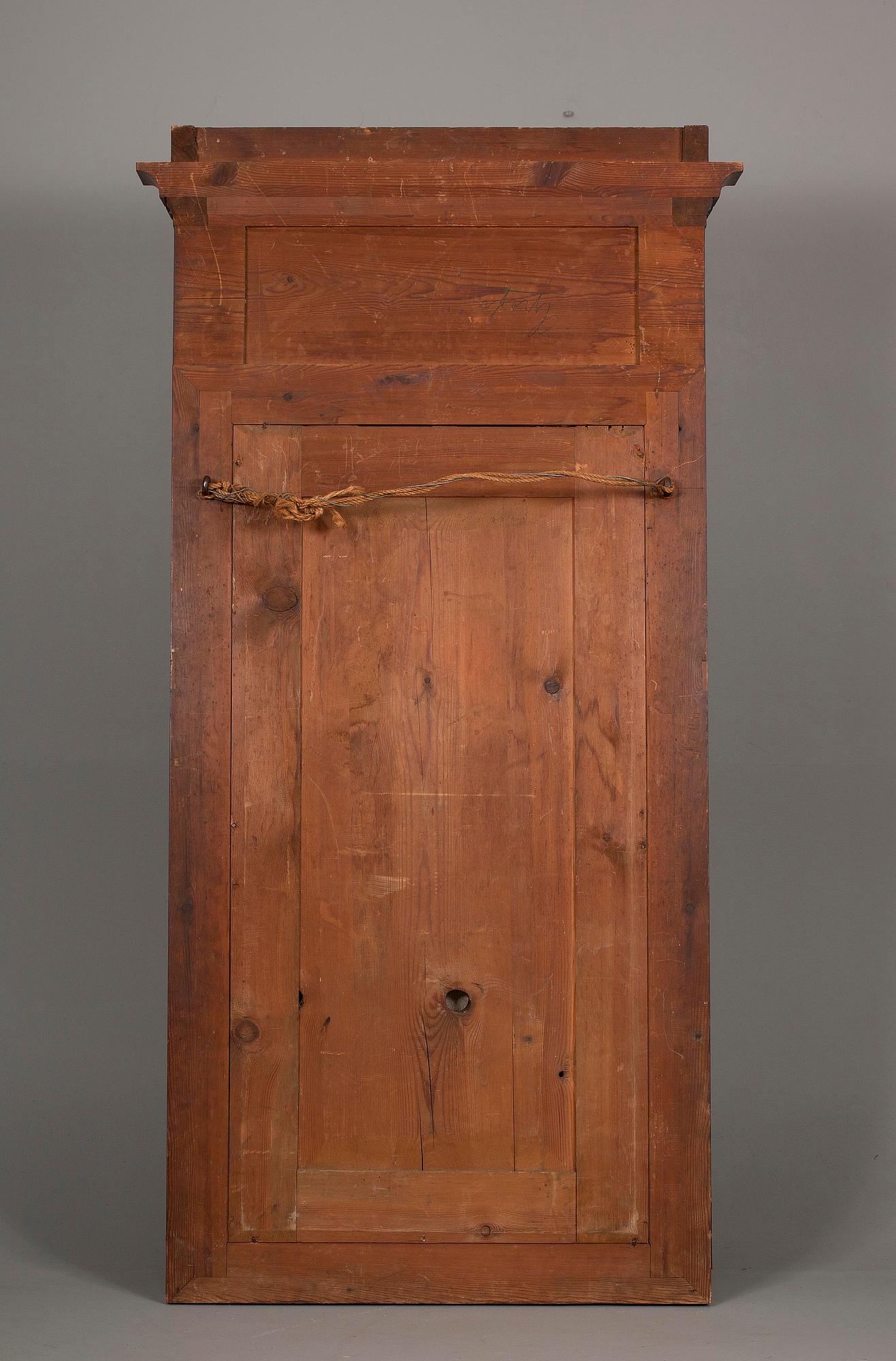 SPEGEL MED KONSOLBORD,  mahognyfanerad, Ryssland omkring 1830.