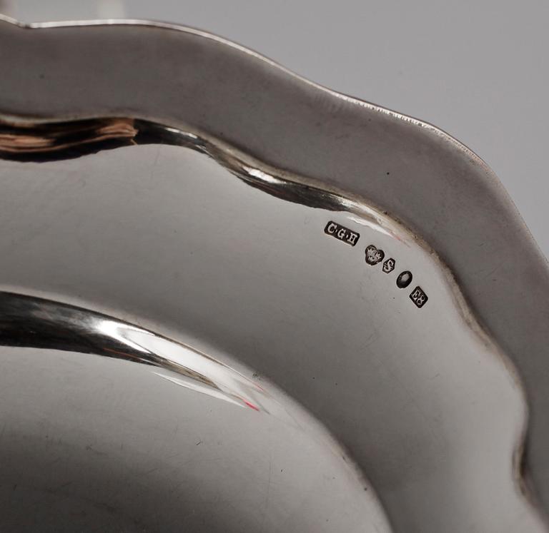 FAT, 5 stycken, silver, bland annat CG Hallberg, 1900-tal. Totalvikt ca 1050 gram.
