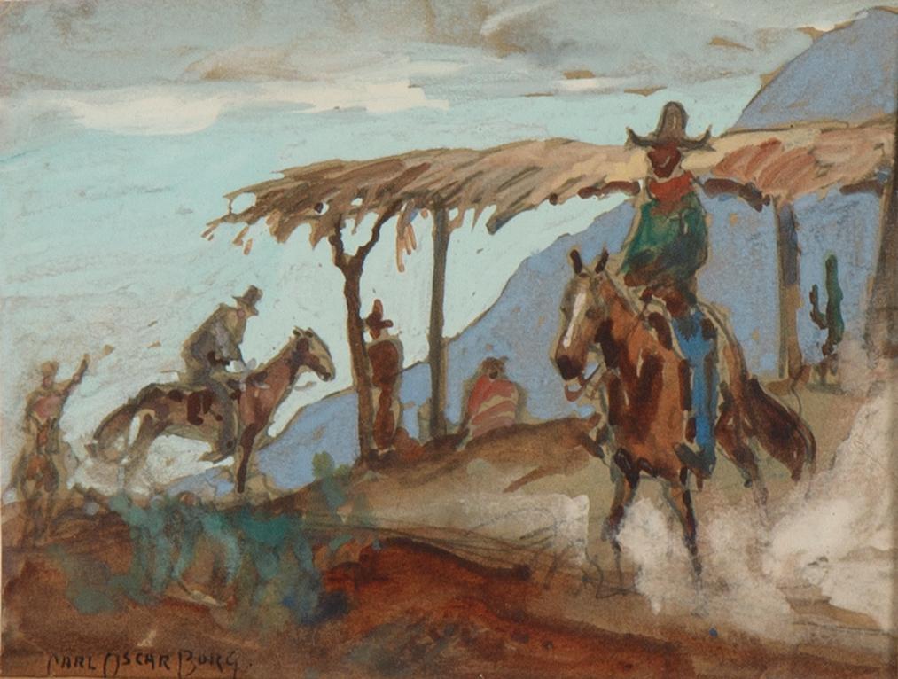 Carl Oscar Borg, gouache, signed Carl Oscar Borg.