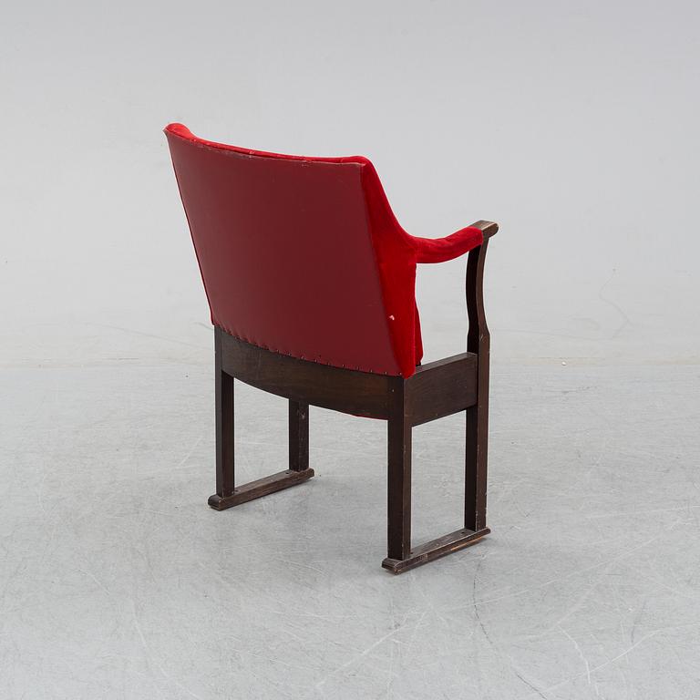 A Carl Malmsten 'Konsert' chair from Nordiska Kompaniet, circa 1926.