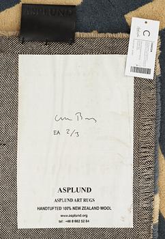 Olle Borg, a carpet, "Composition 1", hand tufted, ca 220 x 163 cm, signed Olle Borg EA 2/3 at the back on one of the labels.