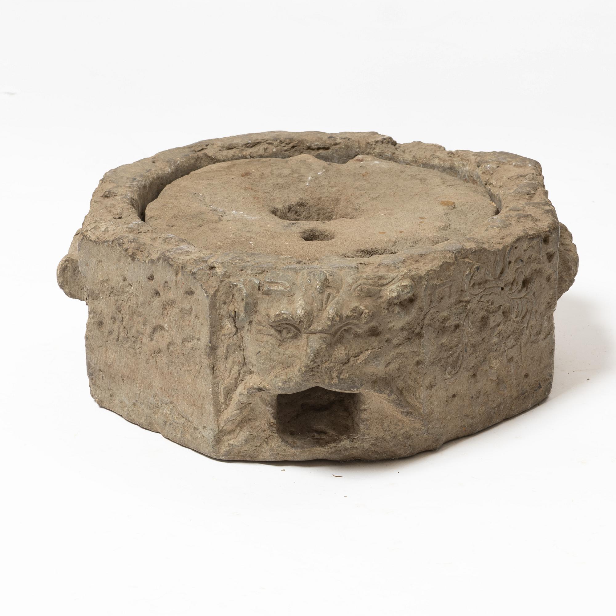 A Swedish grain mill, dated 1673.