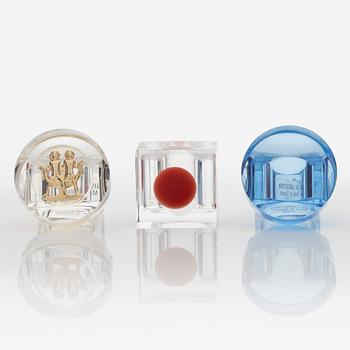 Siv Lagerström, three acrylic plastic rings, 1970s.