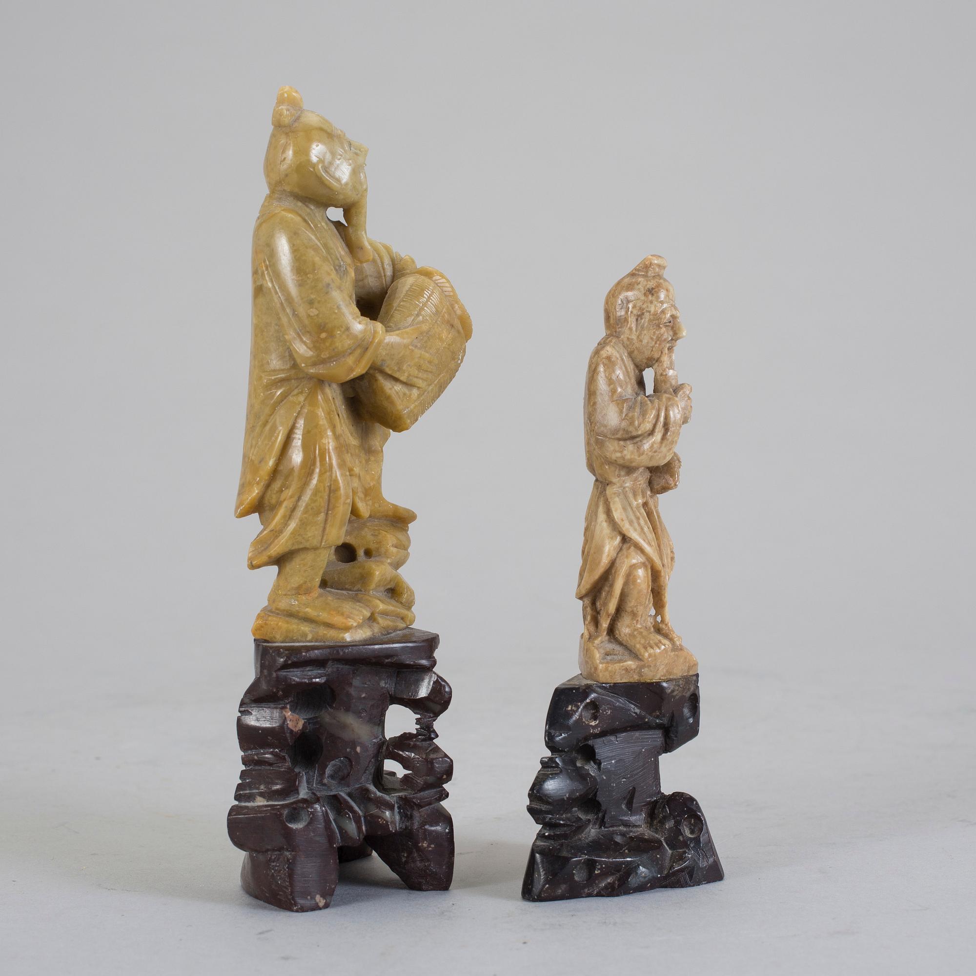 FIGURINER, 2 st, Kina, 1900-tal.