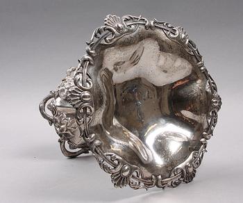 UPPSATSSKÅL, silver, nyrokoko, Gustaf Theodor Folcker. 1800-talets andra hälft.