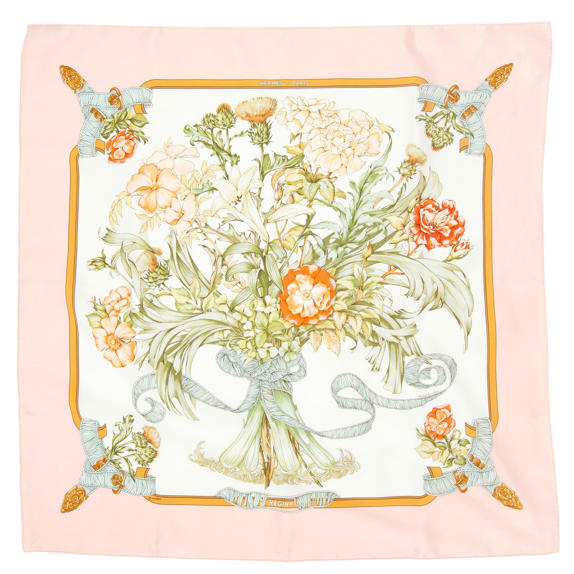 HERMÈS, a silk scarf, "Regina".
