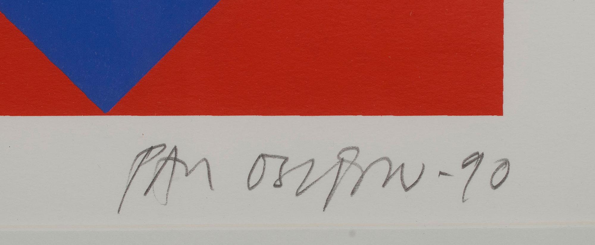 PAUL OSIPOW, serigrafi, signerad, daterad -90 och numrerad 77/100.