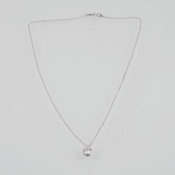 HÄNGE MED KEDJA, 18K vitguld med briljantslipad diamant 1.30 ct. Vikt 2,7 gram.
