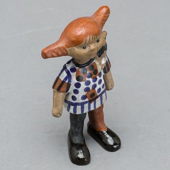 LISA LARSON, figurin i stengods, "Pippi Långstrump", Gustavsberg 1969-1971.