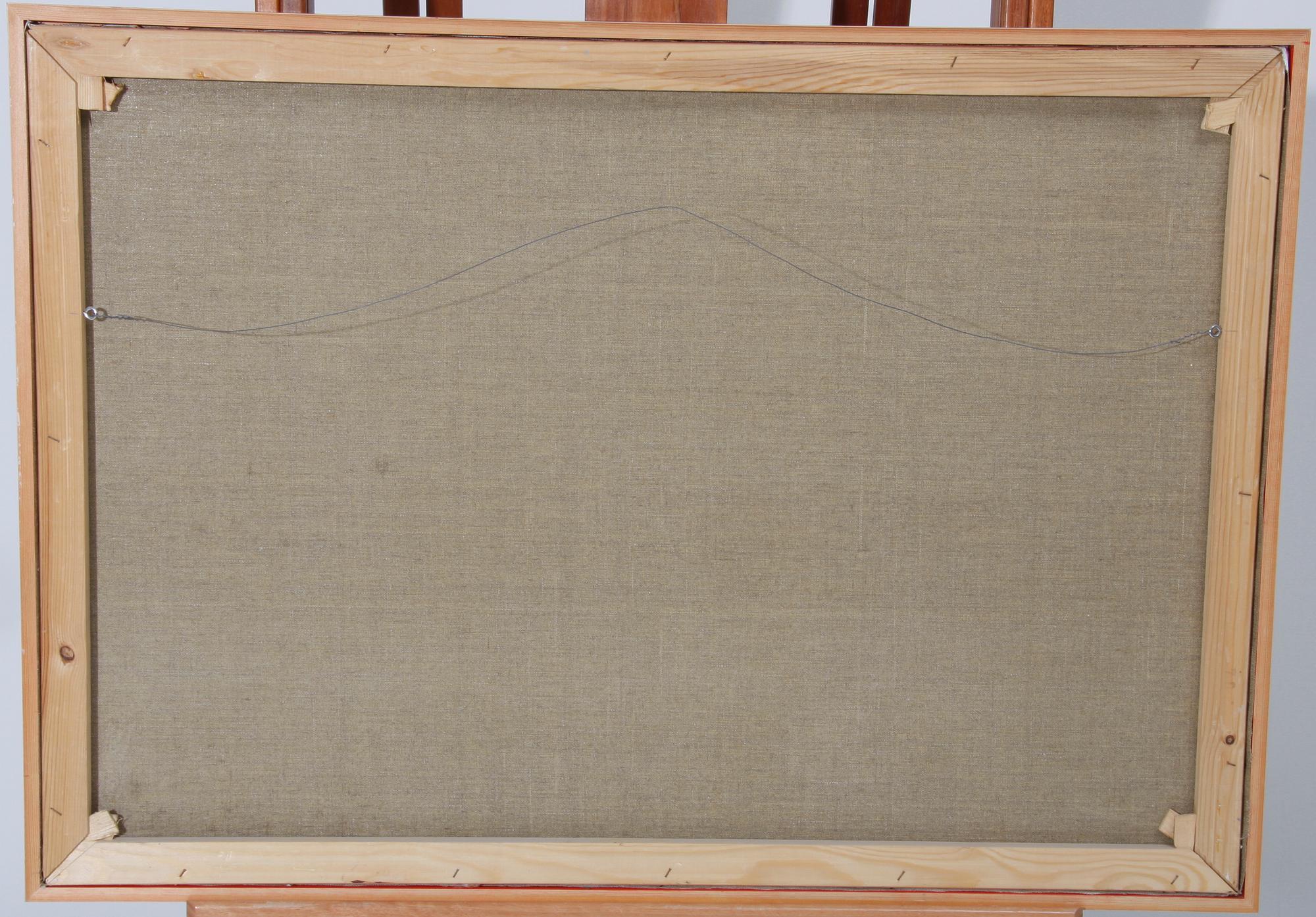 BRUNIUS, GÖRAN. Olja på pannå. Monogramsign.