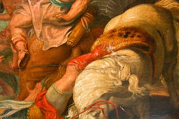 OKÄND KONSTNÄR, olja på duk. 1700-tal.