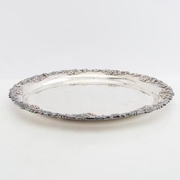 Trays 3 pcs of nickel silver, first half of the 20th century.