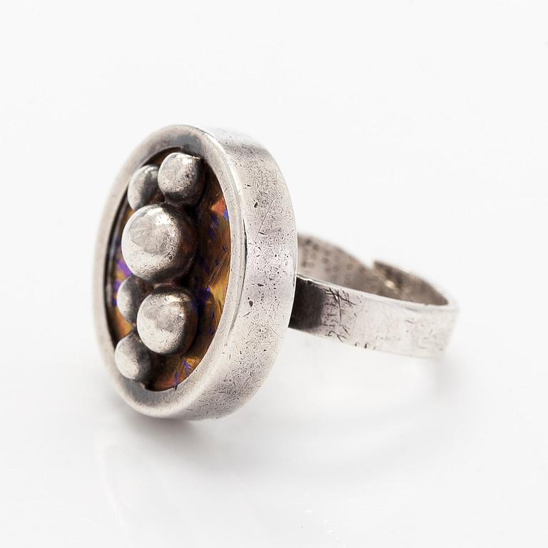 Nanny Still, ring, titan, silver, Kultakeskus 1976.