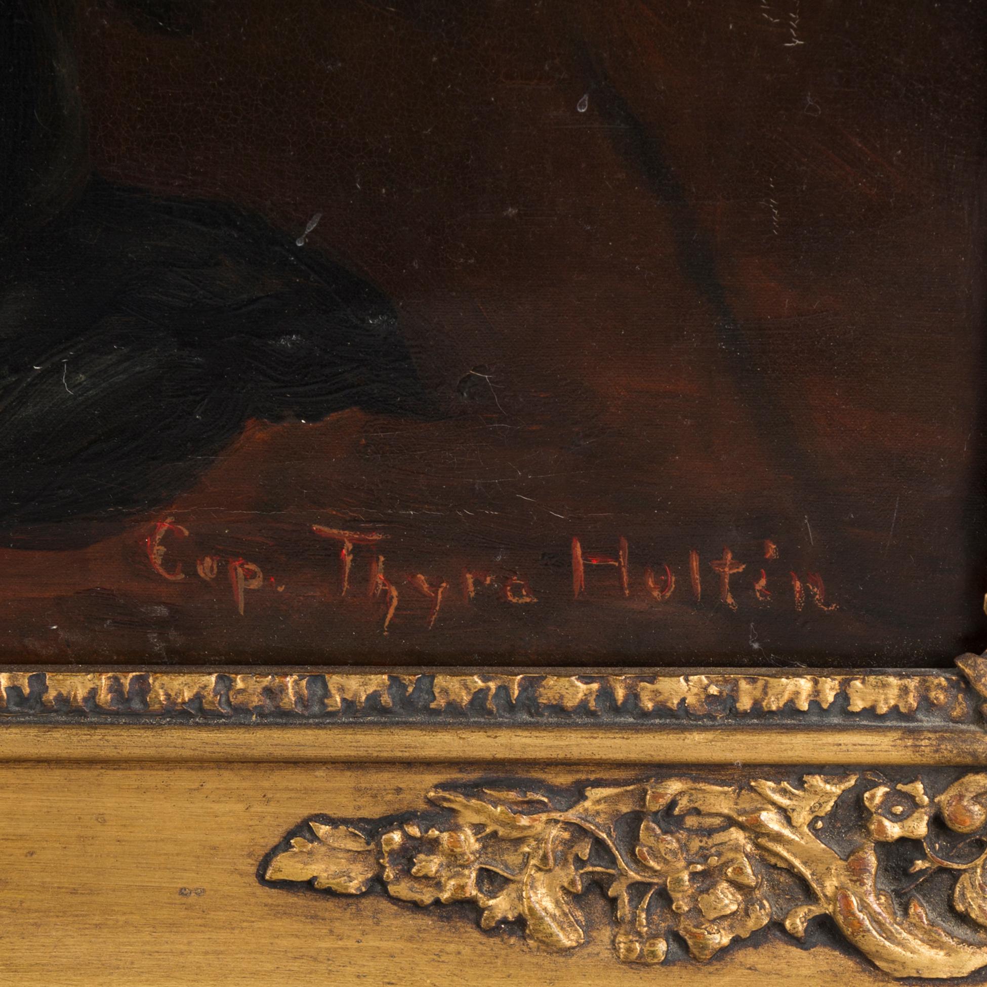 UNKNOWN ARTIST, 19th Century, oil on canvas, signed Cop Thyra Hultin.