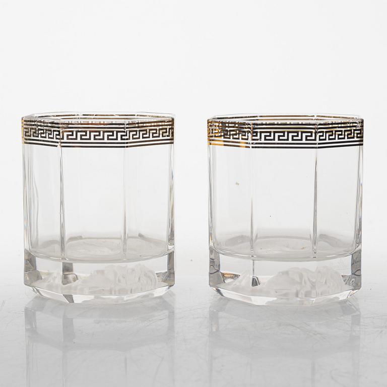 Eight glasses, Versace for Rosenthal.