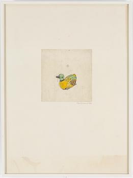 STEN EKLUND, etching with watercolour, signed and dated 1978.