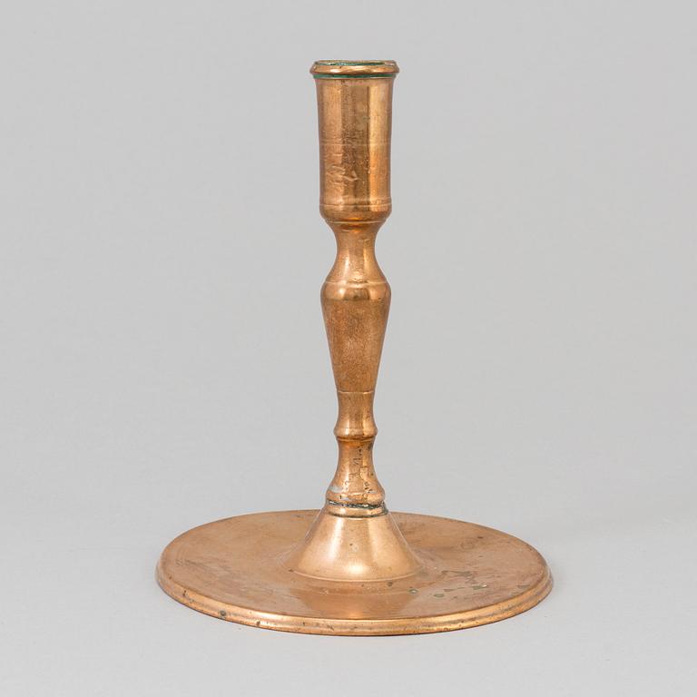 A second half of the 18th century bronze candlestick.