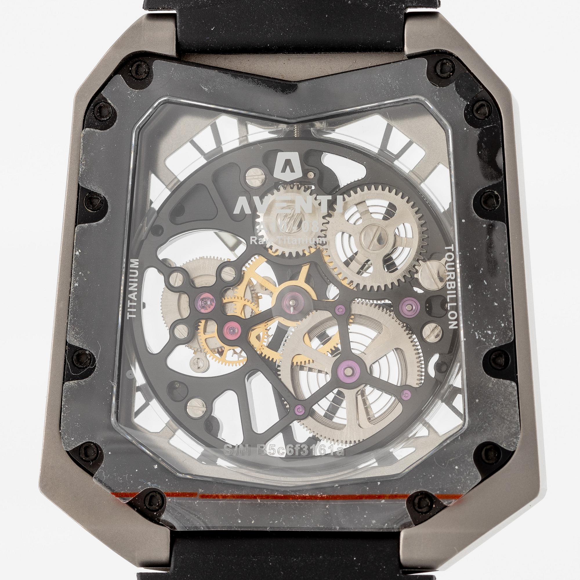 Aventi, A-10 Tourbillon, wristwatch, 48.5 x 55.5 mm.