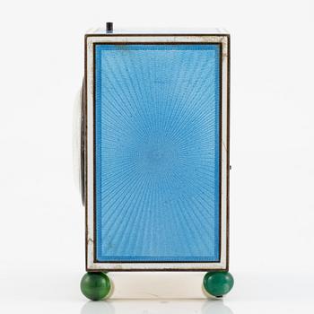 Cartier, reseur i förgyllt silver och emalj samt originaletui, Frankrike tidigt 1900-tal.