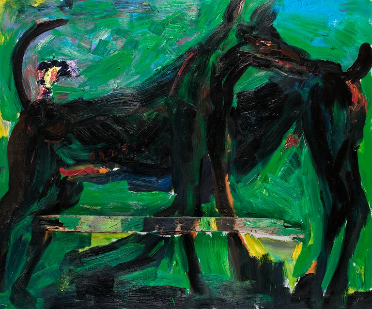 Rainer Fetting, "Two dogs".