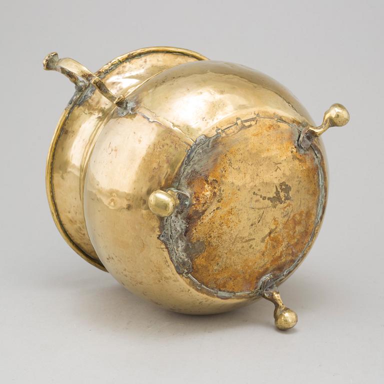A 19th century brass flower pot.