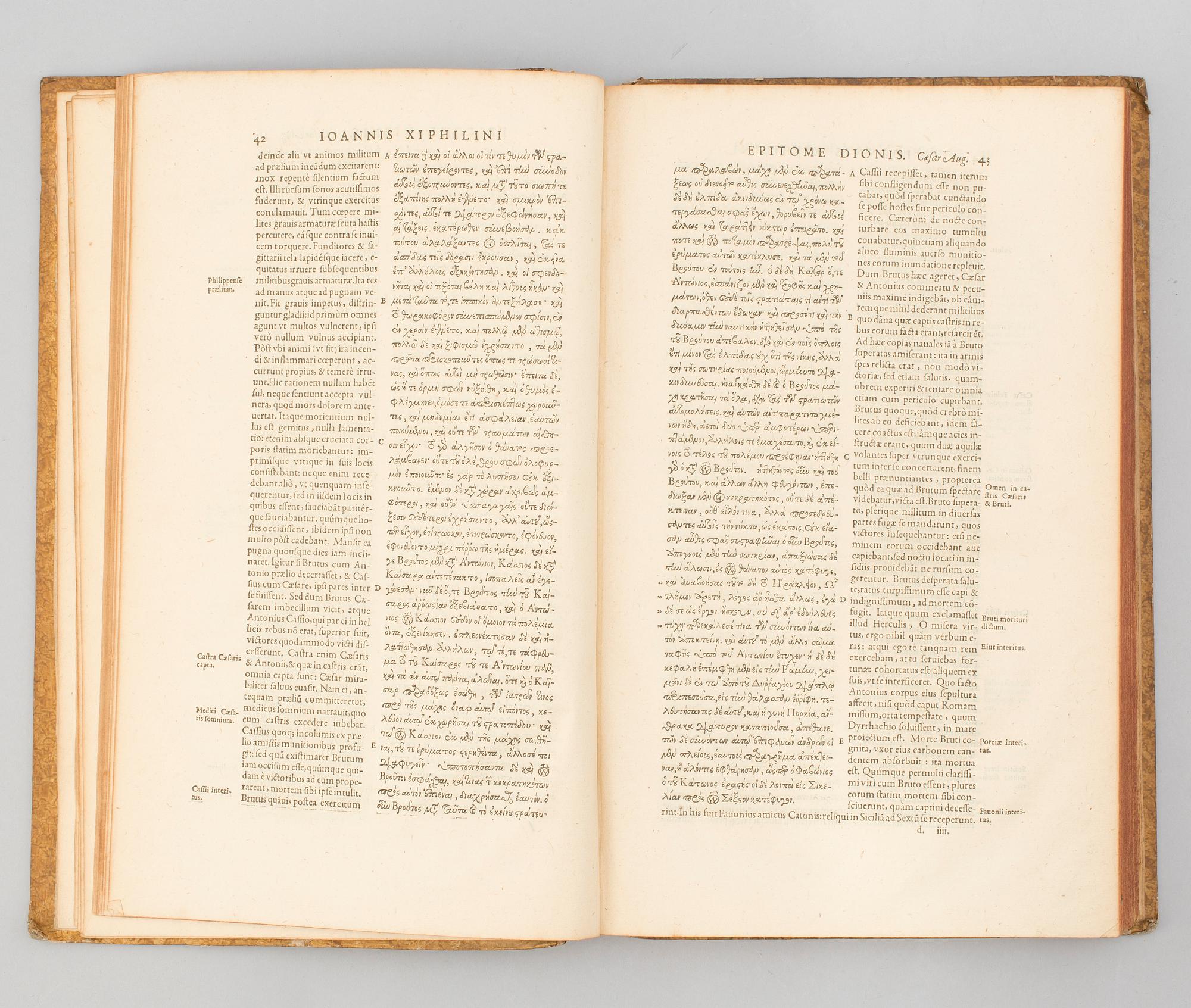 BOOK, Epitome to Dio Cassius, Estienne, 1592.