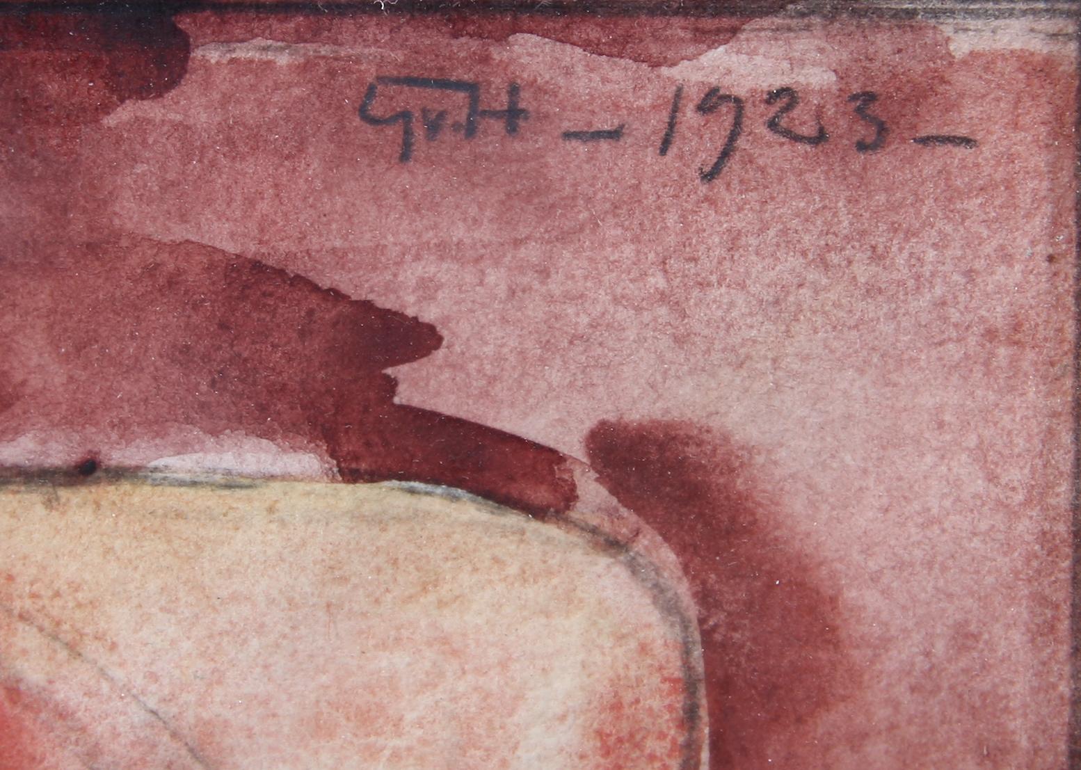 GÖSTA VON HENNIGS, akvarell på papper. Sign o dat 1923.