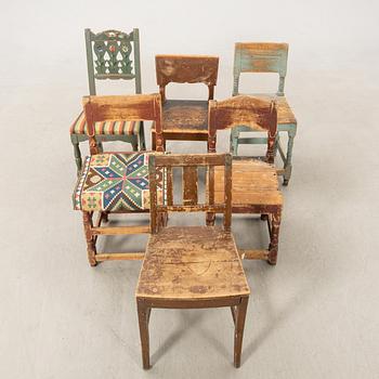 Chairs 6 similar 19th century, second half.