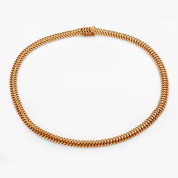 Collier 18K guld. Fiskbenslänk.