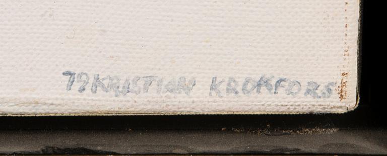 KRISTIAN KROKFORS, oil on canvas, signed and dated -79.