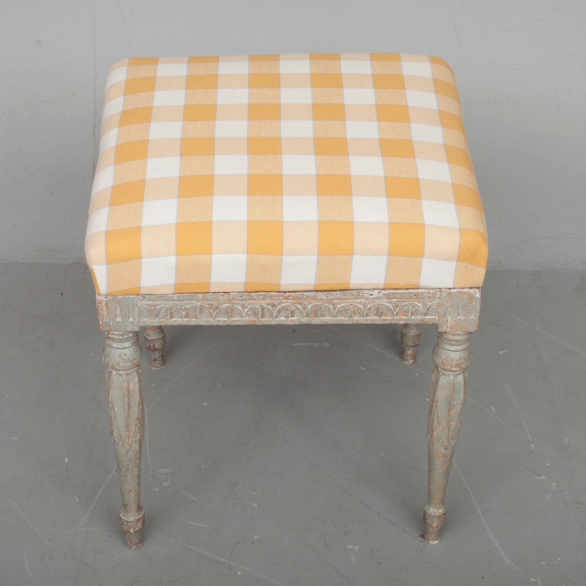 TABURETT, gustaviansk stil, 1800-tal.