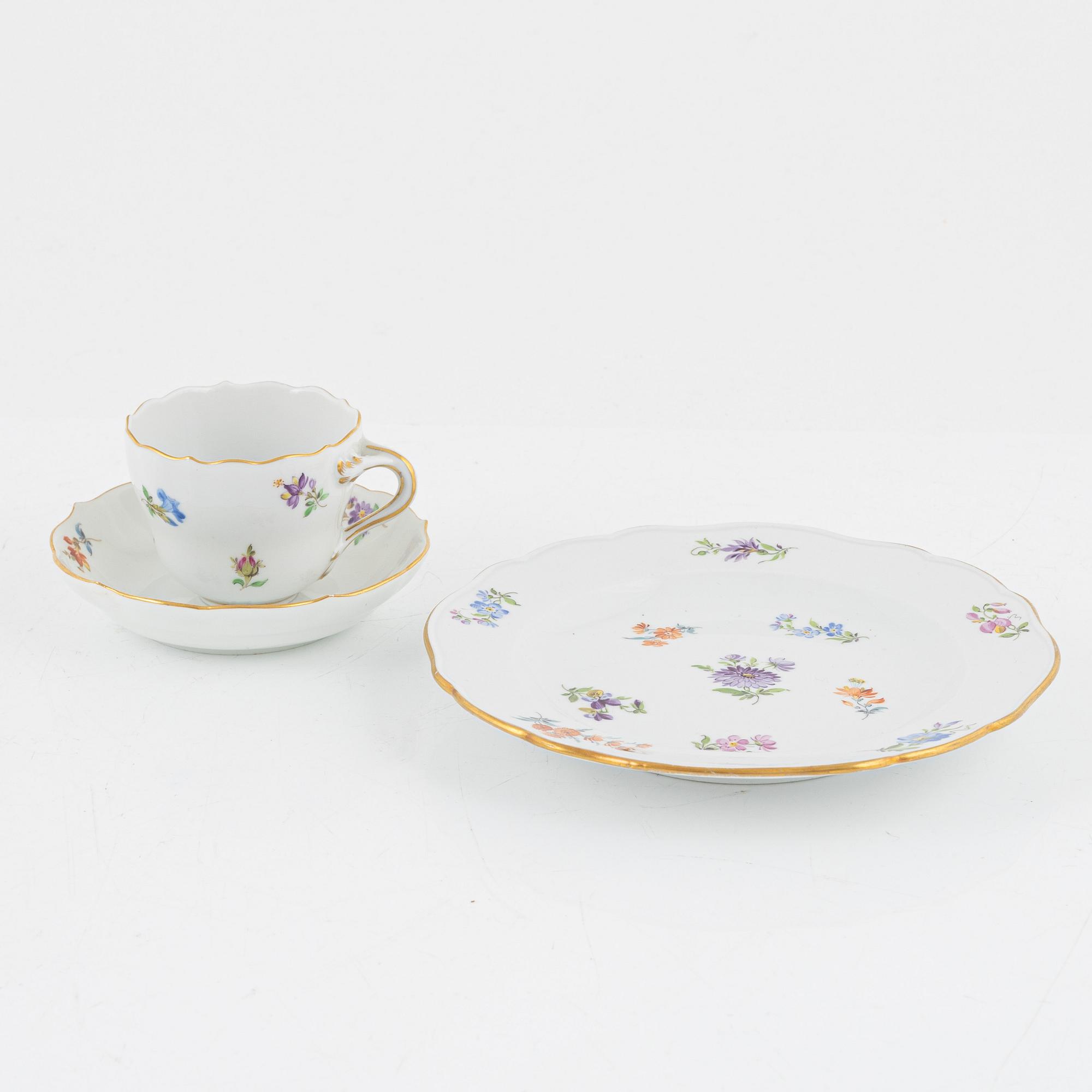 A 27-piece porcelain Mocca set, Meissen, Germany.