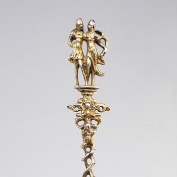 Sked, silver, ostämplad, troligen Hamburg 1600-talets förra hälft. Barock.