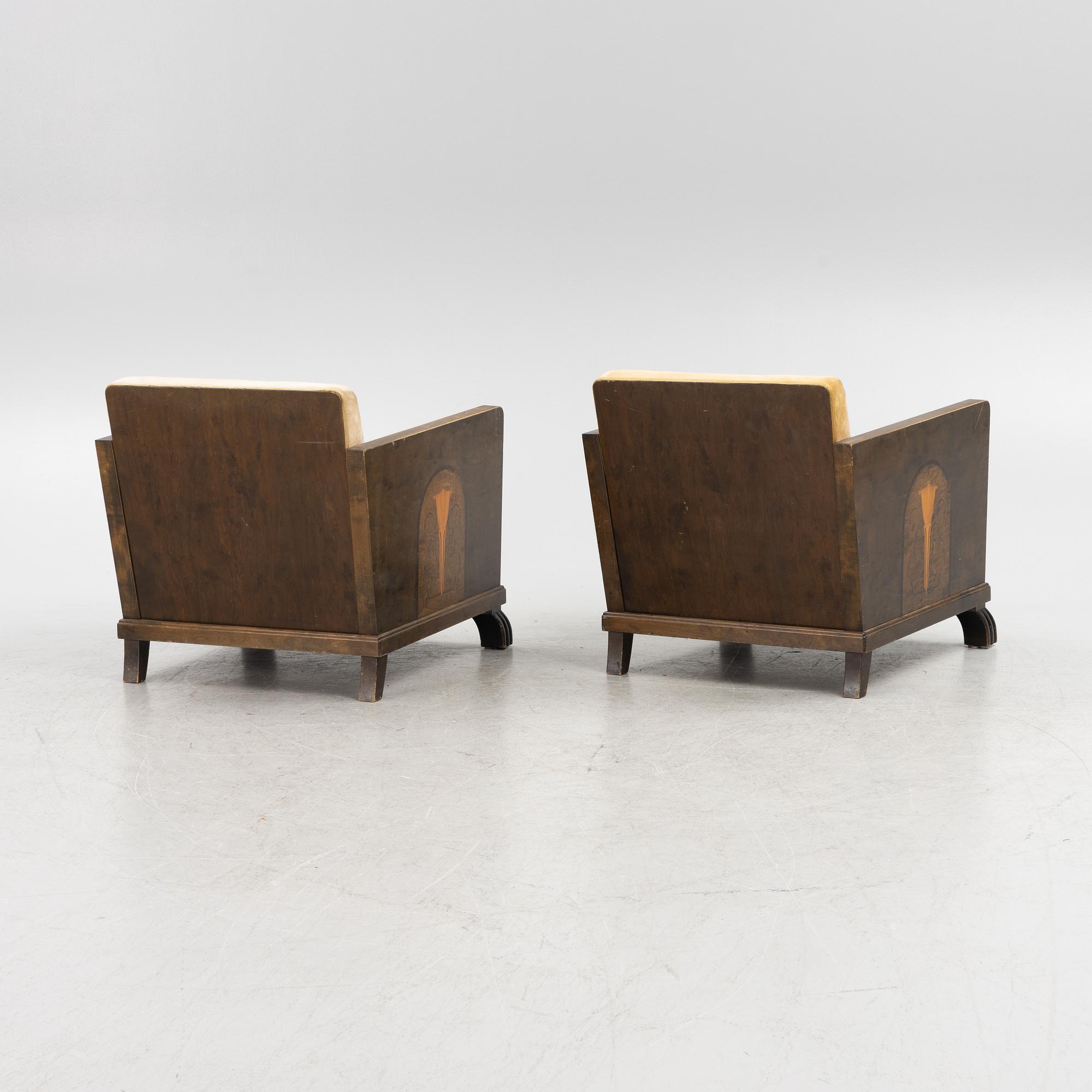 Fåtöljer, ett par, Swedish Grace, 1920/30-tal.