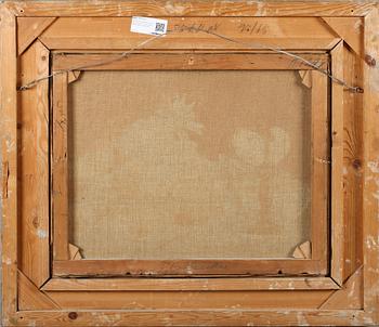 OKÄND KONSTNÄR, olja på duk, signerad F Courcelles, 1900-talets första hälft.