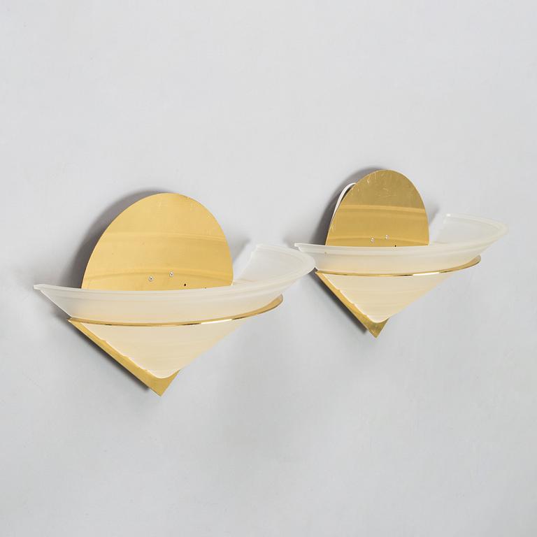 A pair of 1980s wall lights, model 99401, Idman.