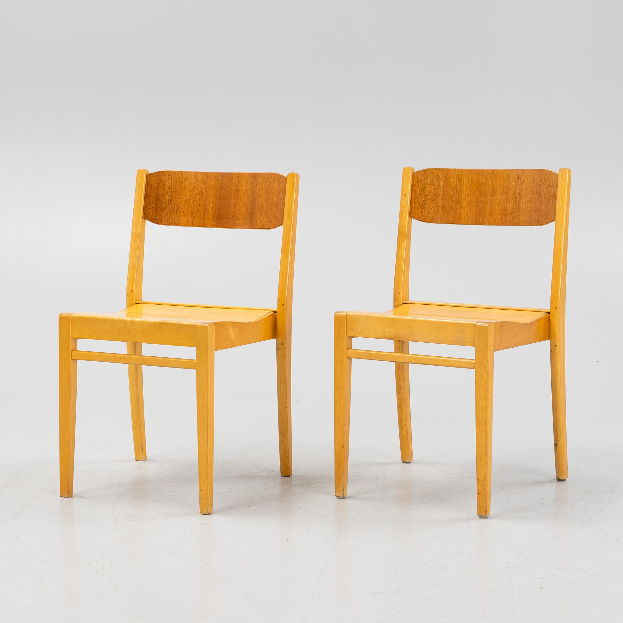 A set of six chairs, Edsbyverken, mid 20th Century.
