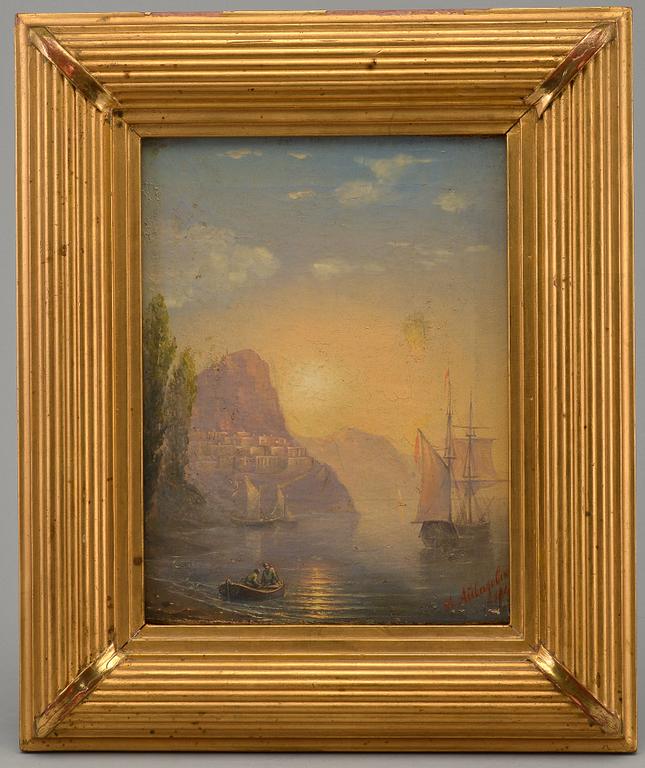 Ivan Constantinovich Aivazovsky, MORGONSOL ÖVER KUSTEN.