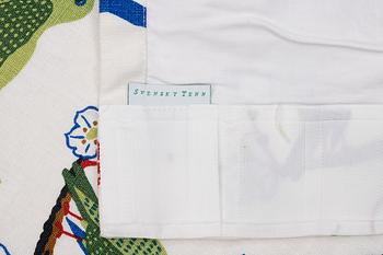 Josef Frank, a pair of 'Gröna Fåglar', (Green Birds) curtains, Svenskt Tenn.