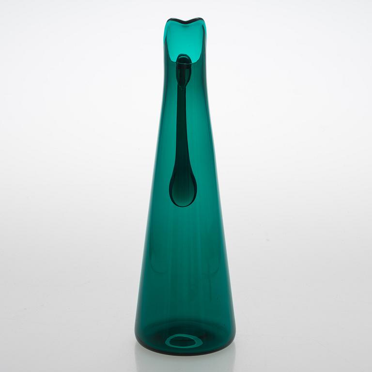 Nanny Still, a glass jug and 8 goblets, T/335, Riihimäen Lasi, Finland 1950s/60s.