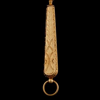 LORGNETTE, 19k guld (765/1000), sent 1800-tal. Totalvikt ca 34 gram.