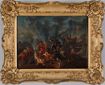 OKÄND KONSTNÄR, 2 st, olja på duk, 1700/1800-tal.