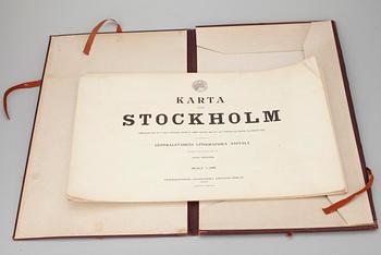 KARTTOJA 12 kpl, Tukholma 1899, litografioita, Generalstabens litografiska anstalt. Alfred Bentzer.