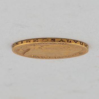 A 1820 gold coin, 20 francs, Louis XVIII, ref KM#712.1.