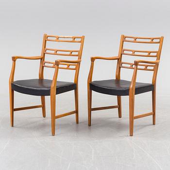 Four second half of the 20th century chairs.