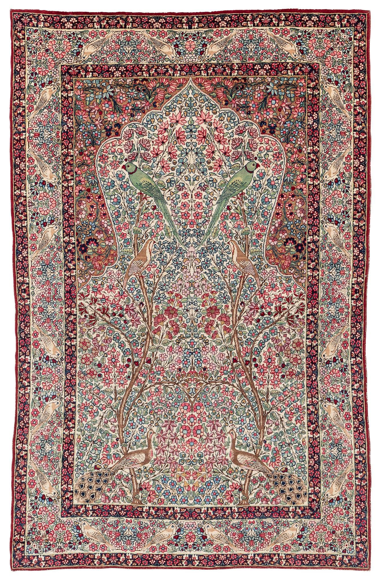 Matta, antik Kirman Laver, södra Persien, ca 210 x 134 cm.