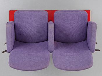 HANS J WEGNER, a pair of "GE30", cinema chairs, Getama, Denmark 1970's.